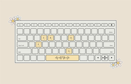 Funny Nurse Sticker, Nurse Keyboard Stickerのイラスト素材