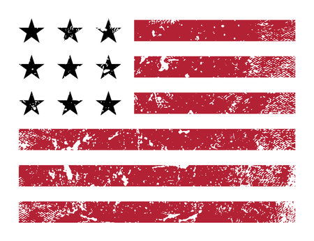 American flag, patriot clothing designのイラスト素材