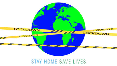 world/earth Coronavirus outbreak stop covid 19 Concept of fight against coronvavirusのイラスト素材