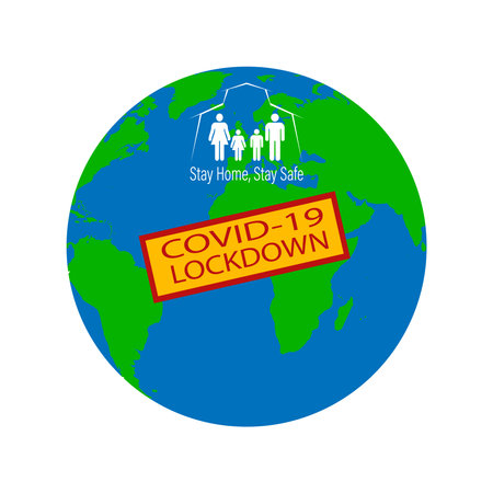 world/earth Coronavirus outbreak stop covid 19 Concept of fight against coronvavirusのイラスト素材