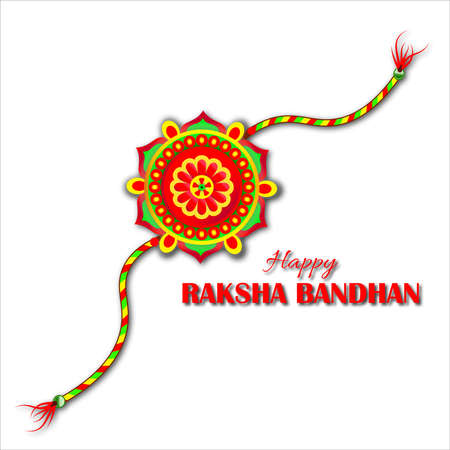 Vector Illustration for Rakhi Festival Background Design with Creative Rakhi Illustration, Indian Religious Festival Raksha Bandhan Background. Decorated rakhi for Indian festival, Raksha Bandhanの写真素材