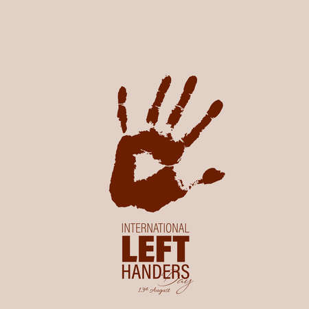 Vector Illustration of International lefthanders Day. August 13. Happy Left Handers Dayのイラスト素材