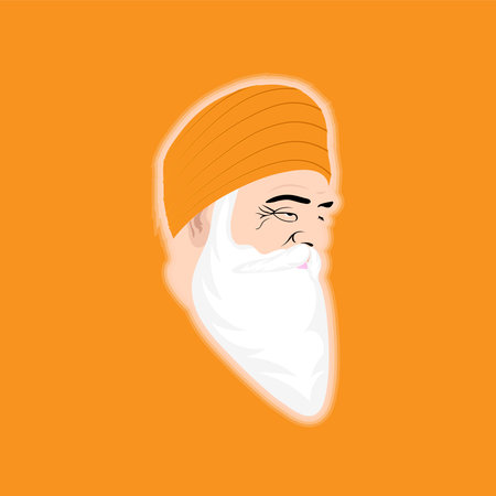 Vector Illustration for Guru Nanak Jayanti the birth anniversary of Guru Nanak dev ji. Abstract...