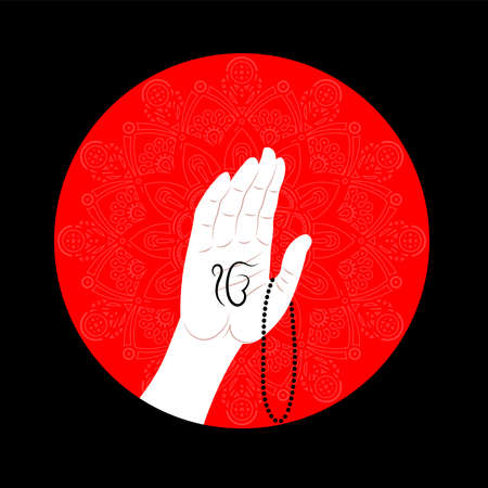Vector Illustration for Guru Nanak Jayanti the birth anniversary of Guru Nanak dev ji. Abstract design.のイラスト素材