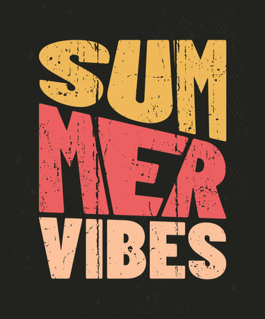 Summer retro vintage typography designのイラスト素材