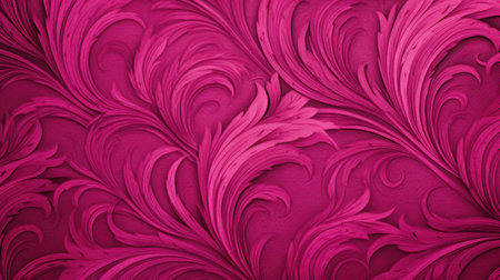 Abstract floral pattern in pink color. 3d rendering, 3d illustration.の素材