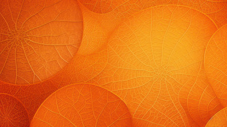 Abstract orange background with leaves. Vector illustration. Eps 10 file.の素材