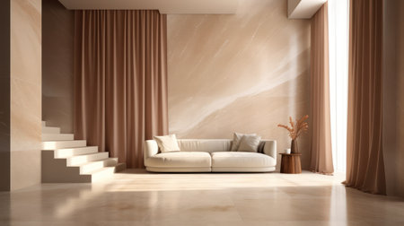modern bright interiors 3D rendering illustration computer generated image not photosの素材