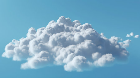 clouds in the blue sky, 3d rendering, computer digital imageの素材