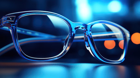 Glasses on a table in a cafe. 3d rendering.の素材