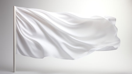 white cloth waving in the wind on a gray background. 3d renderingの素材