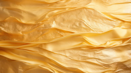 golden satin fabric texture background close up. abstract background.の素材
