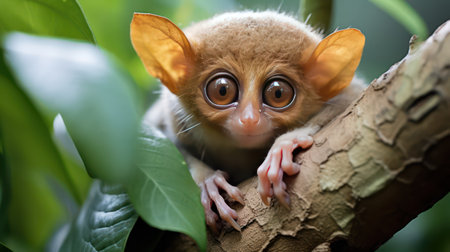 The tarsier (Tarsier calyptratus)の素材