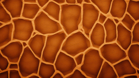Giraffe skin texture in orange tone. Abstract background and texture for design.の素材