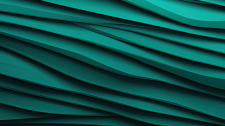 Abstract background with green wavy lines. 3d rendering, 3d illustration.の素材