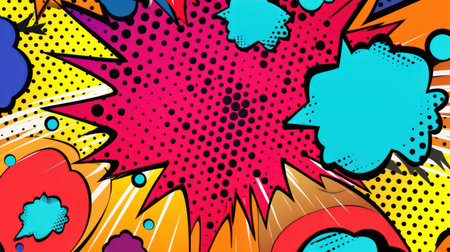 Comic book explosion background. Pop art retro style. Vector illustrationの素材