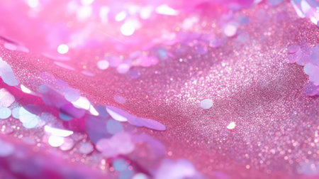 pink glitter background with bokeh defocused lights and sparklesの素材