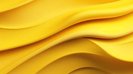 Abstract yellow wavy background. 3d rendering, 3d illustration.の素材