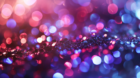 christmas abstract background with bokeh defocused lights and starsの素材