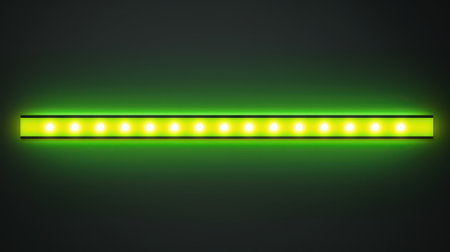 Realistic led strip on a dark background. 3d rendering.の素材