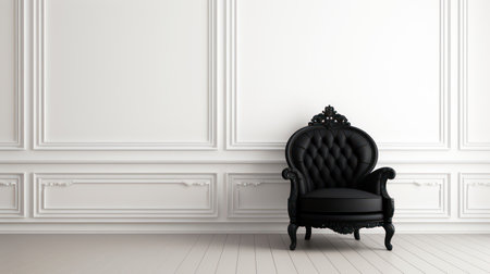 Classic interior with armchair.Digital Illustration.3d renderingの素材