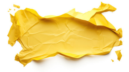 close up of  a piece of crumpled paper on white backgroundの素材