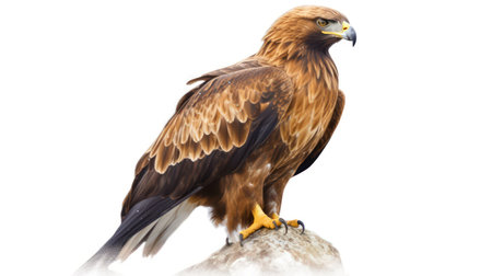 Golden Eagle (Aquila chrysaetos) isolated on white backgroundの素材