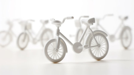 Bicycle in white background, 3d rendering. Computer digital drawing.の素材