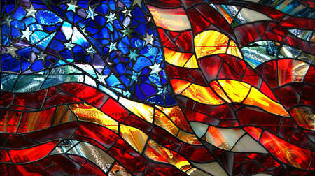 Stained glass window in the Cathedral of St. Francis of Assisi, Assisi, Italyの素材