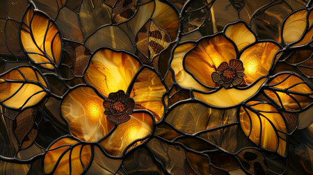 3D rendering of abstract fractal background for creative art, design, and entertainment gained Stained glassの素材
