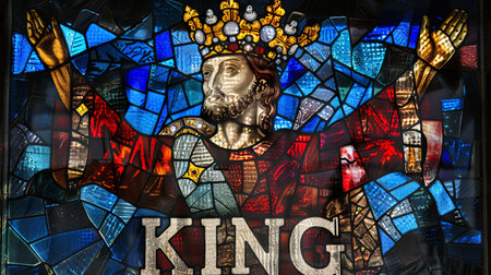 The stained glass window in the kingの素材