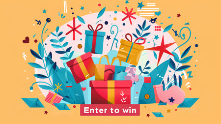 Vector illustration of holiday gift boxes. Flat style design for web, site, advertising, banner, poster, brochure.の素材