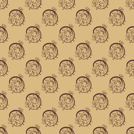 Floral seamless pattern from hand drawn sketches. Can be used for wallpapers. Optimized for easy color changes. vector illustration includes Pattern Swatch.のイラスト素材