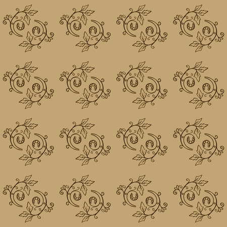 Floral seamless pattern from hand drawn sketches. Can be used for wallpapers. Optimized for easy color changes. vector illustration includes Pattern Swatch.のイラスト素材