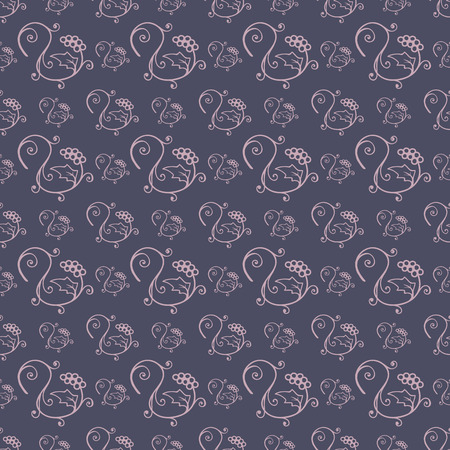 Floral seamless pattern from hand drawn sketches. Can be used for wallpapers. Optimized for easy color changes. vector illustration includes Pattern Swatch.のイラスト素材