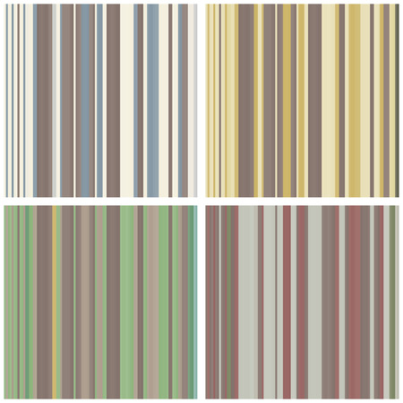 Set of 4 abstractstriped seamless patterns. Can be used for wallpapers, pattern fills, web page backgrounds, textile prints etc. EPS8 vector illustration includes Pattern Swatches.のイラスト素材