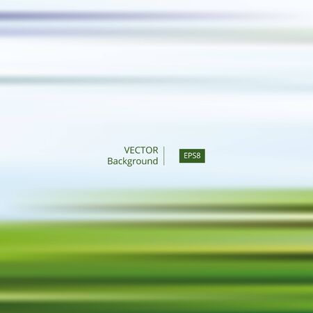 Green blue striped and blurred abstract background. Blue sky and field of green grass motive. EPS8 vector illustration includes Pattern Swatches.のイラスト素材