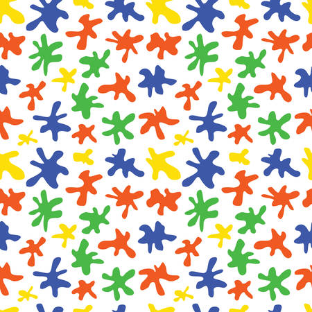 Abstract spots seamless pattern. Colorful stylized spots texture. EPS8 vector illustration includes Pattern Swatch.のイラスト素材