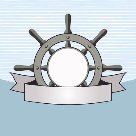 Ship helm vector background.のイラスト素材
