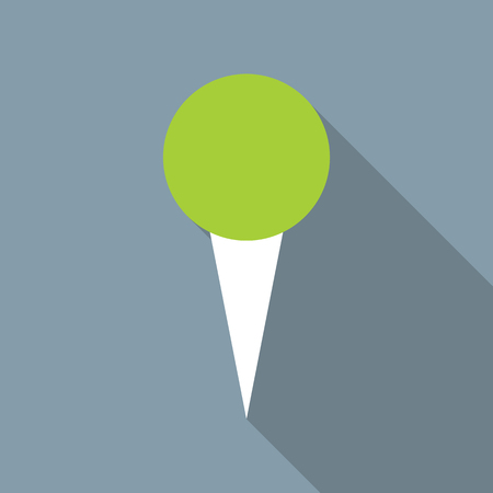 Push pin vector icon flat design. Pin icon in flat style with long shadow. Push pin flat icon symbol. Pin vector icon flat design element. EPS10 vector illustration.のイラスト素材