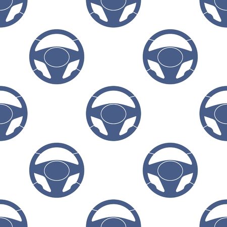 Steering wheels. Seamless pattern. Steering wheels seamless texture. Seamless background with steering wheels. Pattern with steering wheels. EPS8 vector includes Pattern Swatch.のイラスト素材