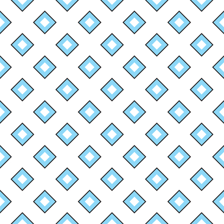 Seamless geometric texture with rhombuses. Colored rhombuses on white background. Vector illustration in EPS8 format, pattern swatch included.のイラスト素材
