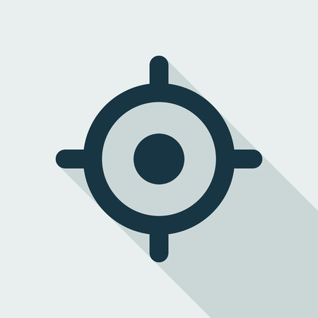 GPS target location icon in flat design style. Location icon as silhouette isolated on clear background. Vector EPS8 illustration.のイラスト素材