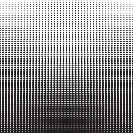 Halftone dots pattern. Dotted gradient background with fade effect. Black circles on white. Horizontally seamless.のイラスト素材