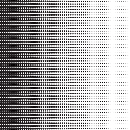 Dots halftone pattern with gradient effect. Horizontal spots. Horizontally directed points. Template for backgrounds and stylized textures. Design element. Vector illustration in EPS8 format.のイラスト素材