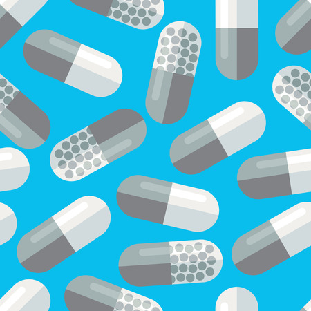 Medical Pills Seamless Patternのイラスト素材