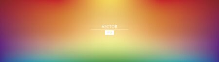 Panoramic gradient mesh background in blurry bright rainbow colors. Can be used for kitchen glass wall panels. Colorful smooth template. Easy editable vector illustration in EPS8 without transparency.のイラスト素材