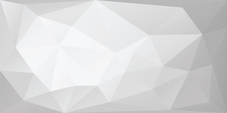Polygonal background with white and gray irregular triangles. Triangular geometric banner template. Vector eps8 illustration without transparency.のイラスト素材