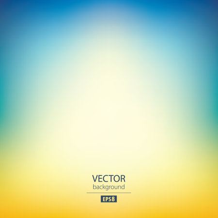 Abstract blurred gradient mesh background in national colors of Ukraine flag - blue and yellow. Template for poster or banner. Easy editable soft colored EPS8 vector illustration without transparency.のイラスト素材
