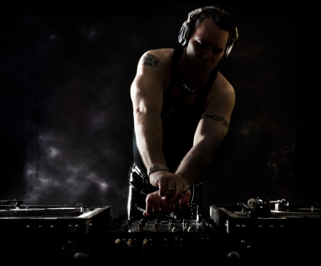 Dark Beats - DJ Mixingの写真素材